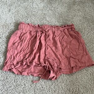Coral Flowy Shorts